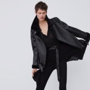 ZARA DOUBLE FACED BIKER MOTO JACKET